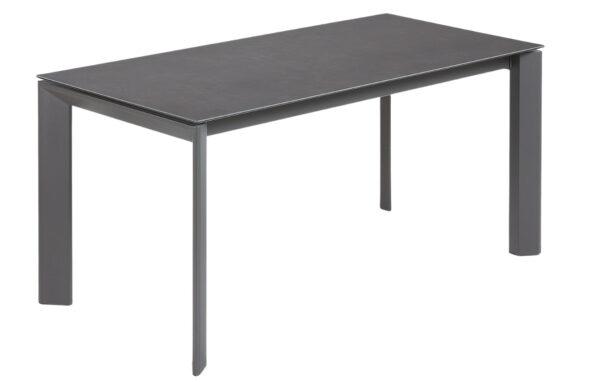 Antracitově černý keramický rozkládací jídelní stůl Kave Home Axis I. 160/220 x 90 cm